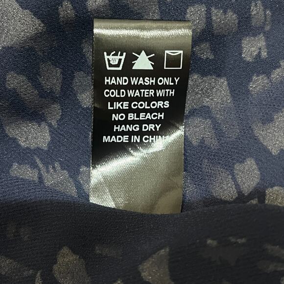 New Vici Ever After One Shoulder Ruched Maxi Dress Navy Cream  Medium - Picture 12 of 13